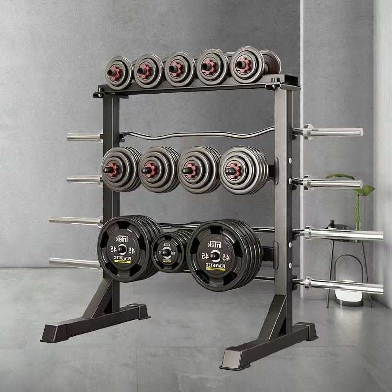 Dumbbell Set - スチール製ワークアウトベンチ＆ラックセット、ダンベル＆バーベル収納、エクササイズ器具整理、ジムや自宅でのフィットネス用具