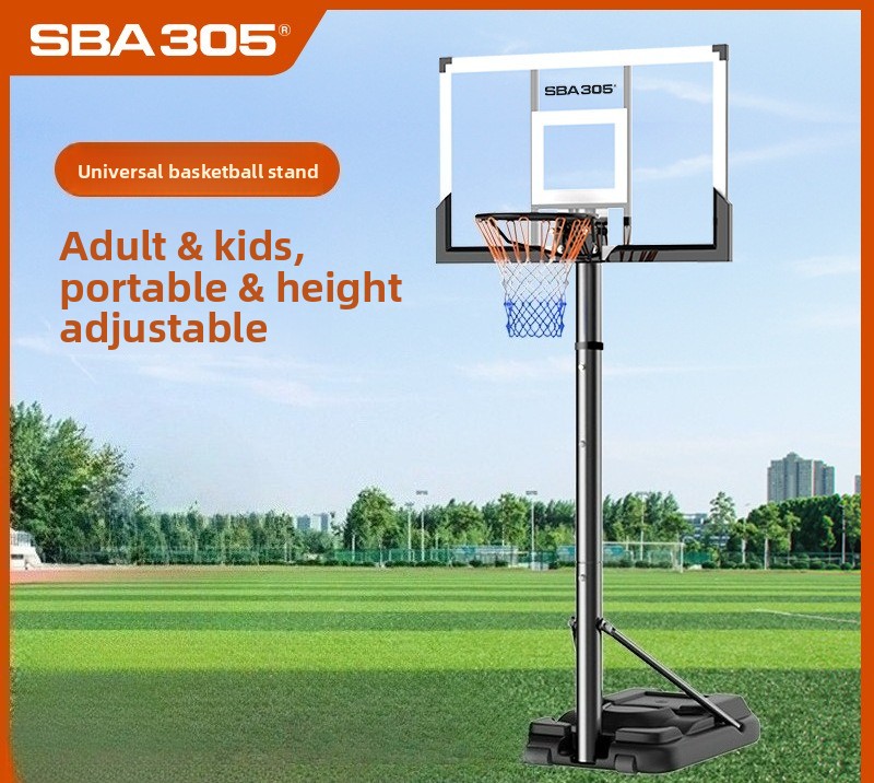 Basketball Hoop - バスケットボールゴール。高さ調節可能。標準サイズのリング。屋外・屋内兼用。持ち運び可能。子供から大人まで使用可能。厚みのあるスチール製。