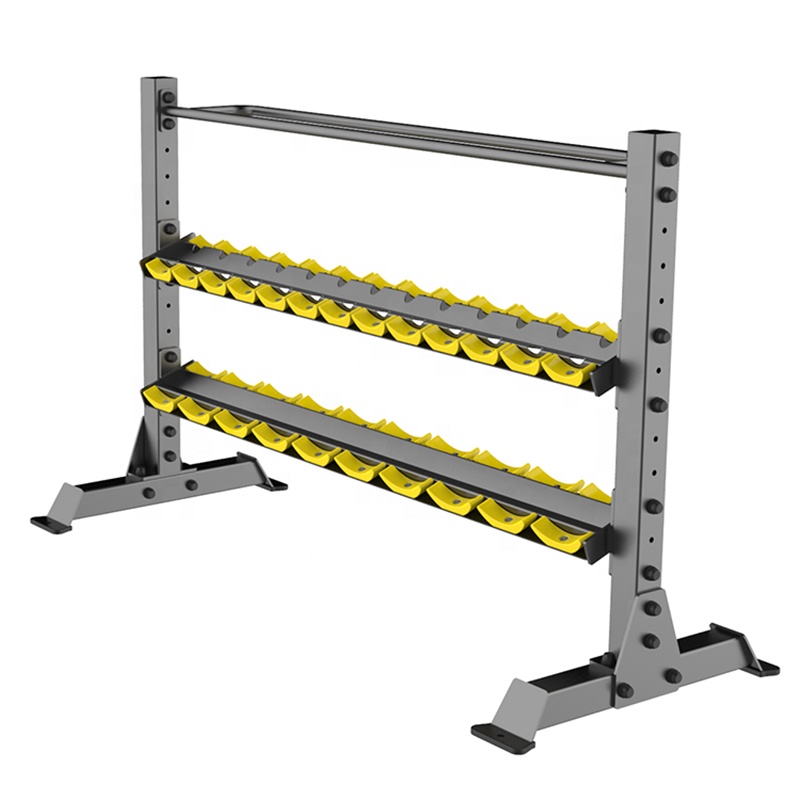 Dumbbell Set - フィットネス用、ウェイトリフティング用、業務用、エクササイズ用、ダンベルラックセット。ジムやトレーニングルームでの日常使用に最適な、頑丈な構造。