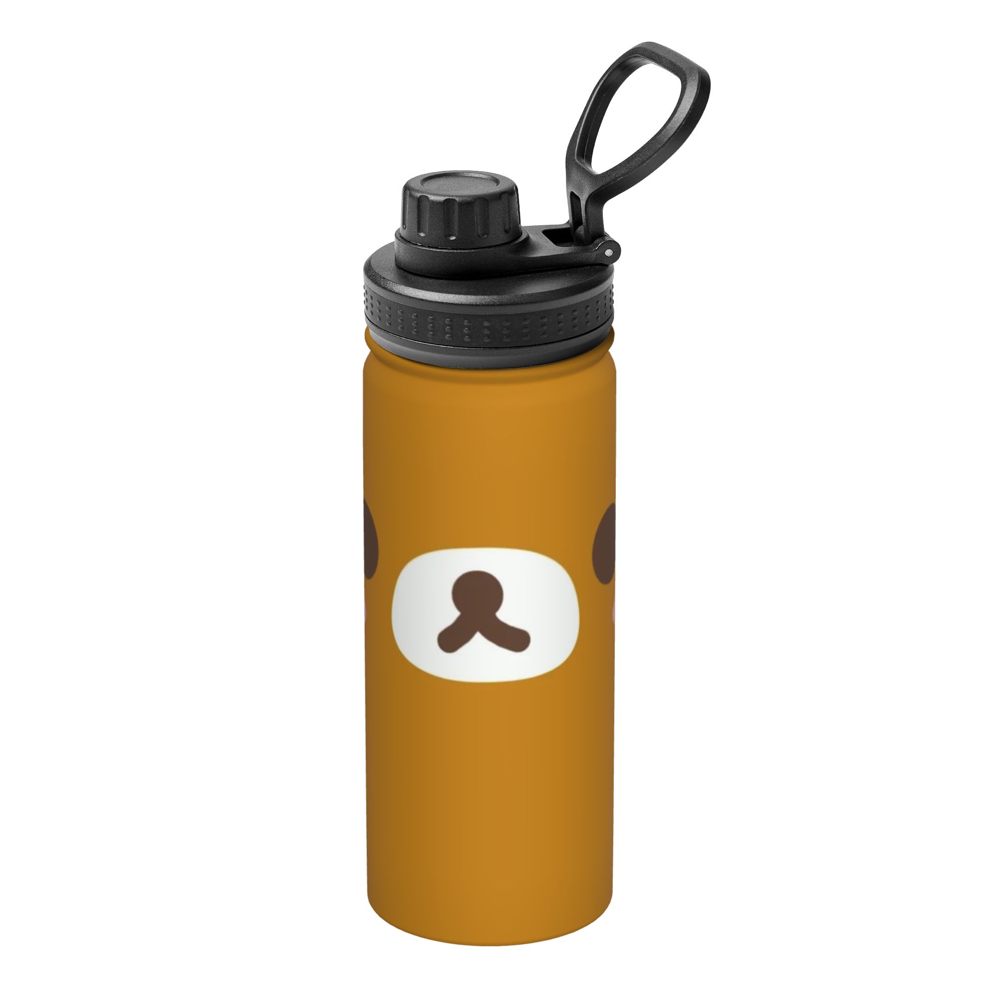 漫画のクマ「リラックマ」デザインの18オンス容量の保温ボトル - Sports Water Bottle Insulated のレビューと価格