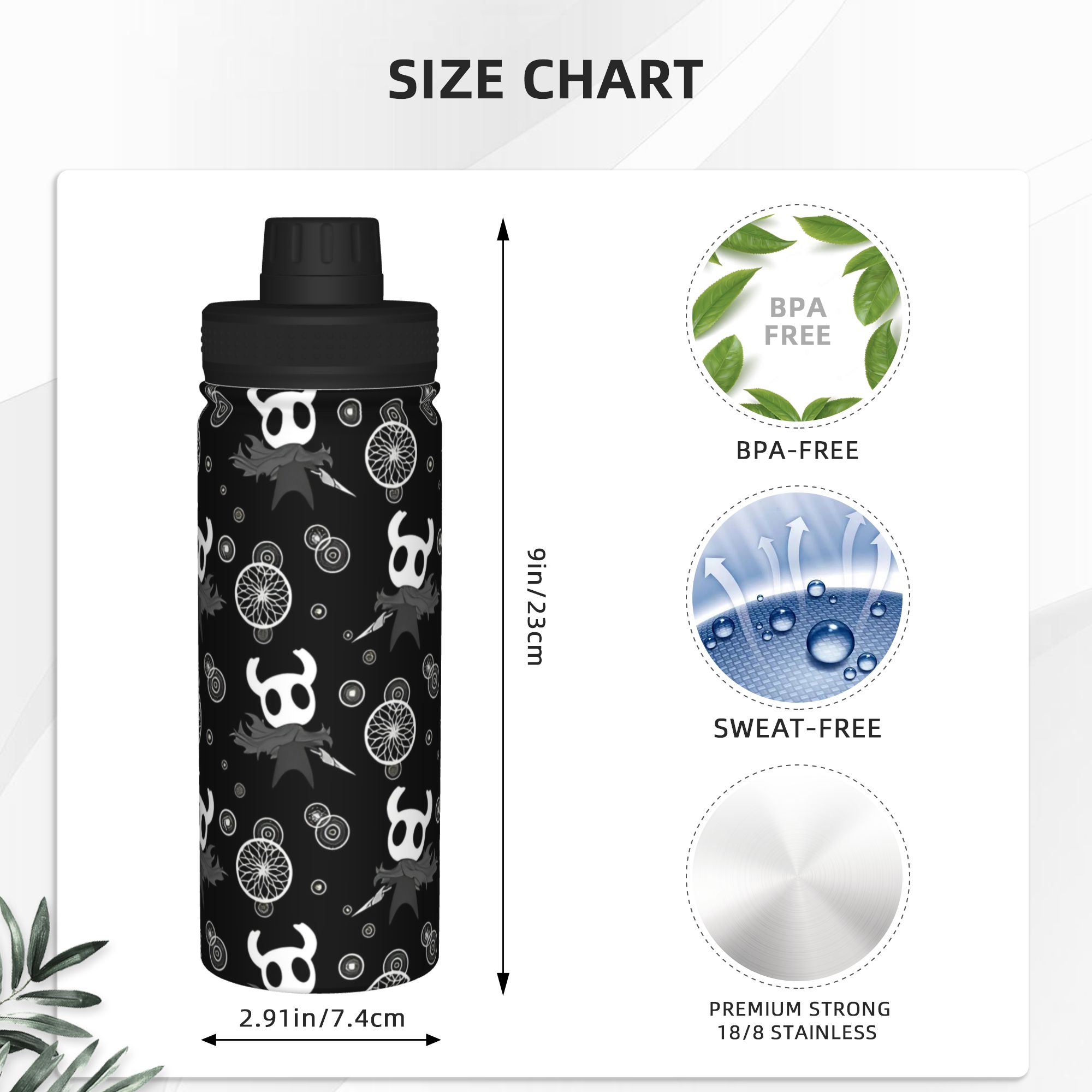 ホロウ・ナイツ シルクソングス 18オンス スポーツ用断熱ケ - Sports Water Bottle Insulated のレビューと価格