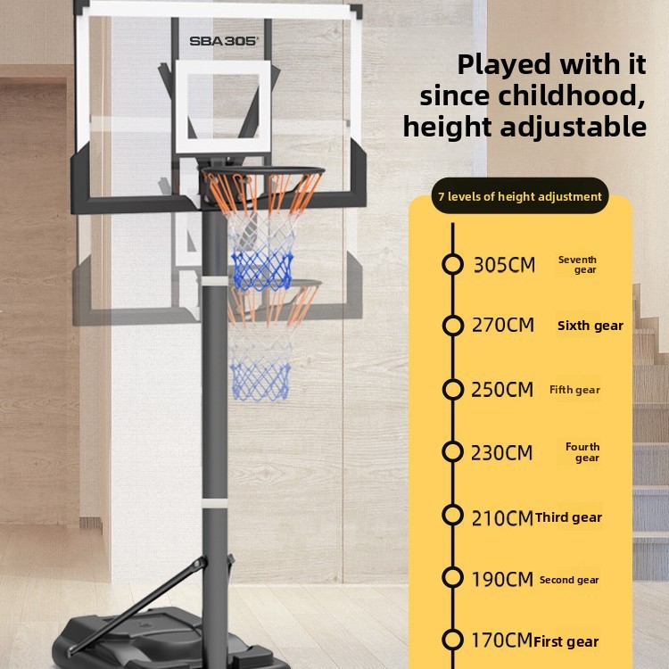 バスケットボールゴール。高さ調節可能。標準サイズのリング。屋 - Basketball Hoop のレビューと価格