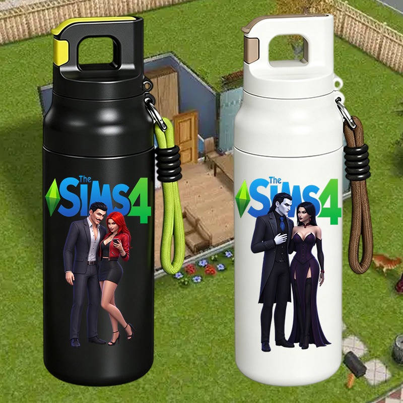 「ザ・シムズ4」シリーズの断熱水筒。ステンレス製で、フリップ - Sports Water Bottle Insulated のレビューと価格