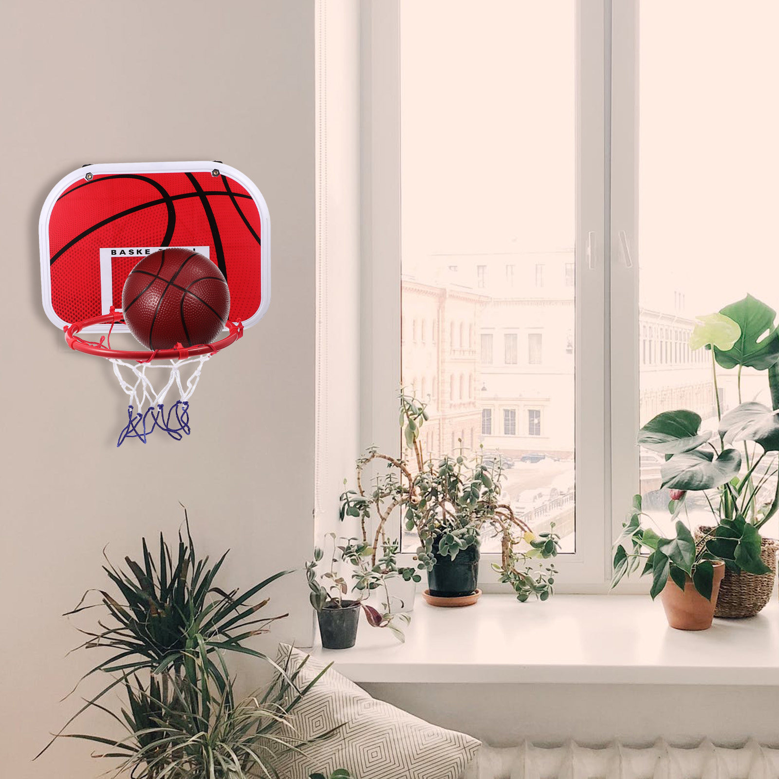 子供用バスケットボールラック – 取り付け工具付きのポータブ - Basketball Hoop のレビューと価格