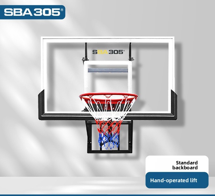 壁掛け式バスケットボールゴール。高さ調節可能。屋内トレーニン - Basketball Hoop のレビューと価格