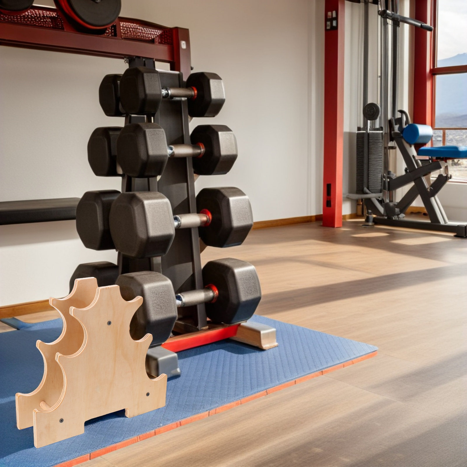 滑り止め加工を施した底面を持つ、モダンなデザインのダンベルラ - Dumbbell Set のレビューと価格