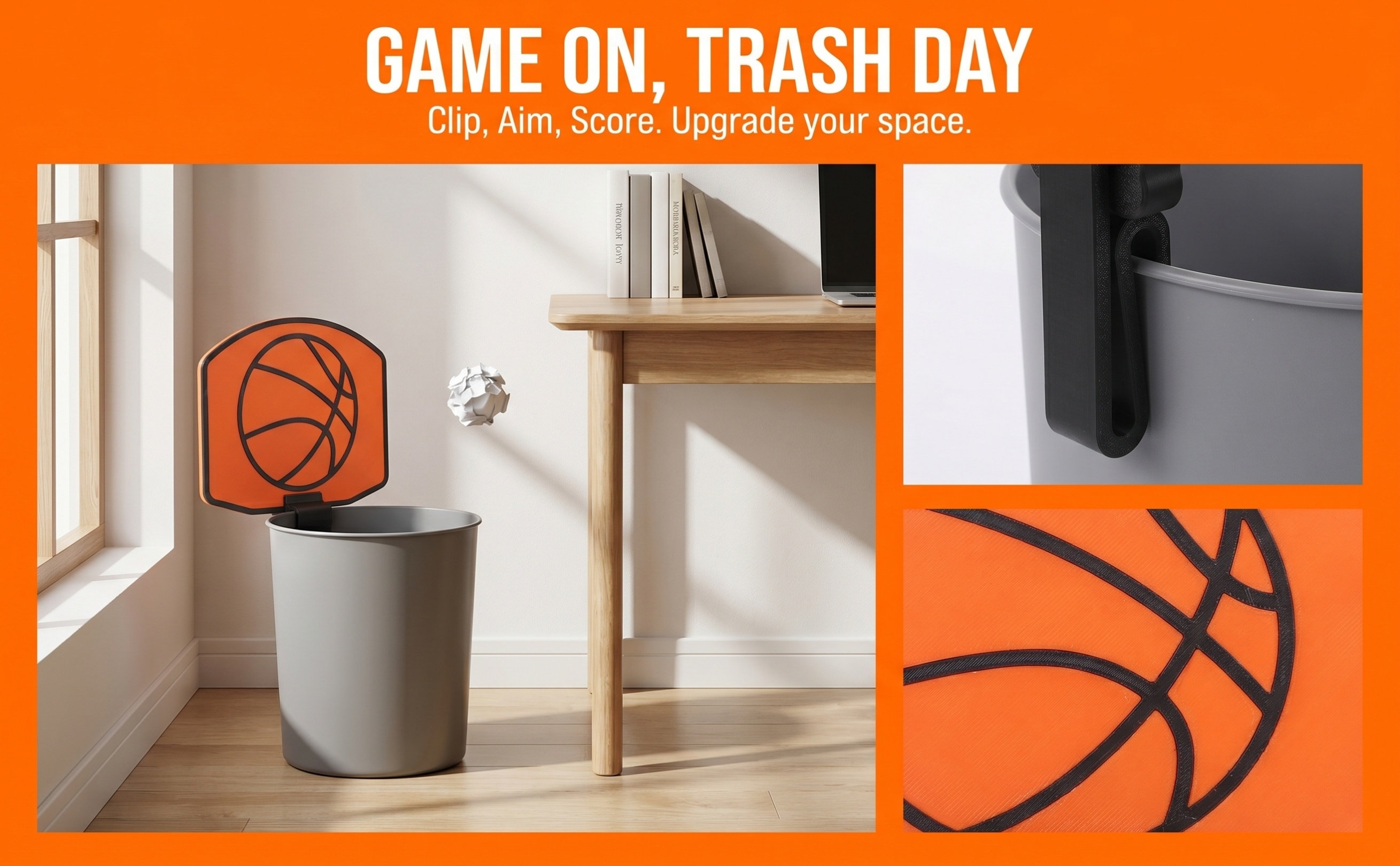 バスケットボール型のゴミ箱用フープクリップ。オフィスや寝室、 - Basketball Hoop のレビューと価格