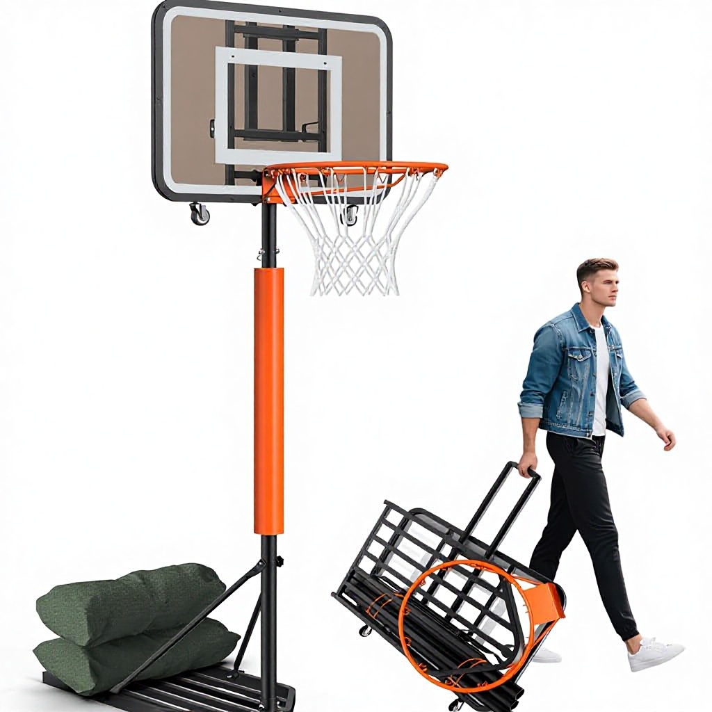 高さ調節可能なポータブルバスケットボールゴールシステム。高さ - Basketball Hoop のレビューと価格